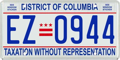 DC license plate EZ0944