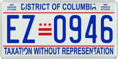 DC license plate EZ0946