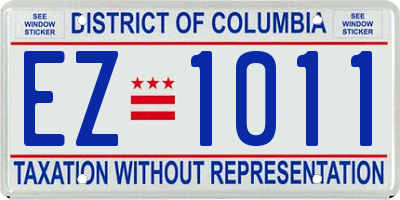 DC license plate EZ1011