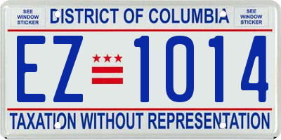 DC license plate EZ1014