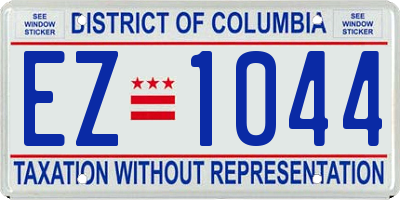 DC license plate EZ1044