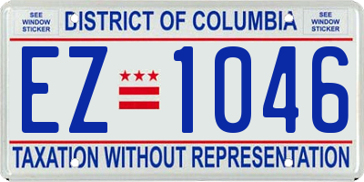 DC license plate EZ1046