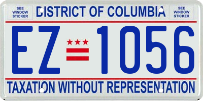 DC license plate EZ1056