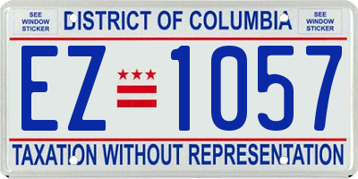 DC license plate EZ1057