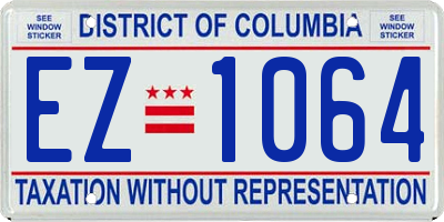 DC license plate EZ1064