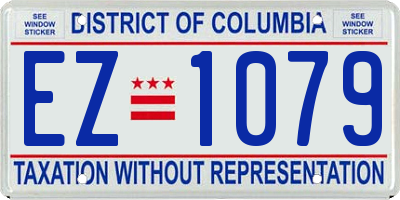 DC license plate EZ1079