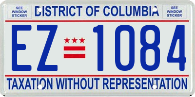 DC license plate EZ1084