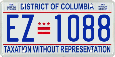 DC license plate EZ1088