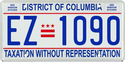 DC license plate EZ1090