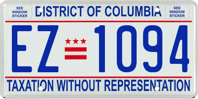 DC license plate EZ1094