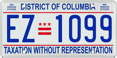 DC license plate EZ1099