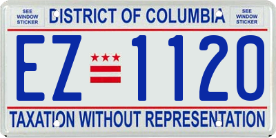 DC license plate EZ1120