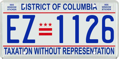 DC license plate EZ1126