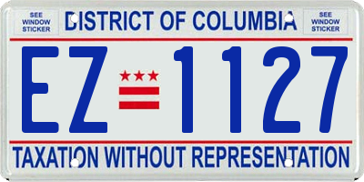 DC license plate EZ1127