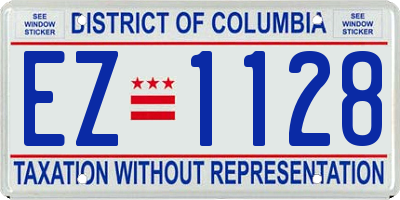 DC license plate EZ1128