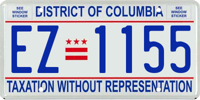 DC license plate EZ1155