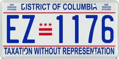 DC license plate EZ1176