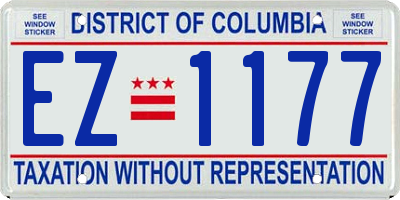 DC license plate EZ1177