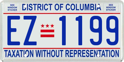 DC license plate EZ1199