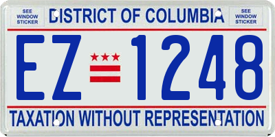 DC license plate EZ1248