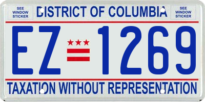 DC license plate EZ1269