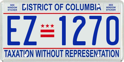 DC license plate EZ1270