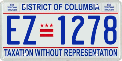 DC license plate EZ1278