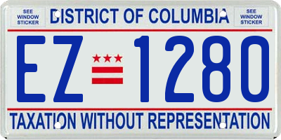 DC license plate EZ1280