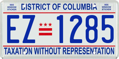 DC license plate EZ1285