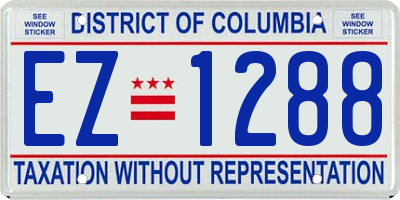 DC license plate EZ1288