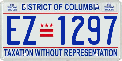 DC license plate EZ1297