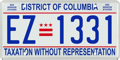 DC license plate EZ1331