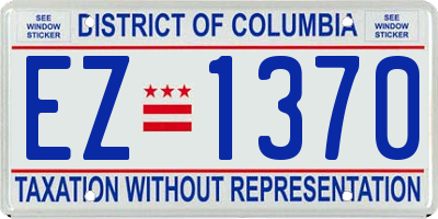 DC license plate EZ1370