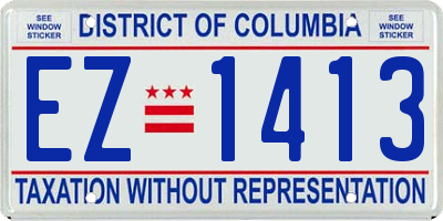 DC license plate EZ1413