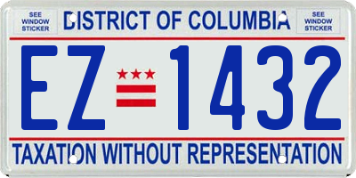 DC license plate EZ1432