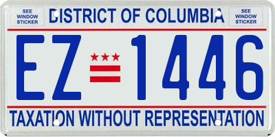 DC license plate EZ1446