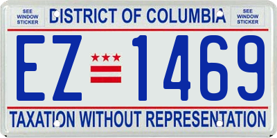 DC license plate EZ1469