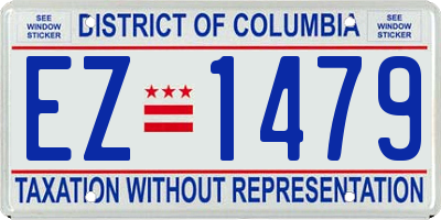 DC license plate EZ1479