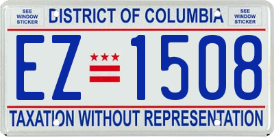 DC license plate EZ1508