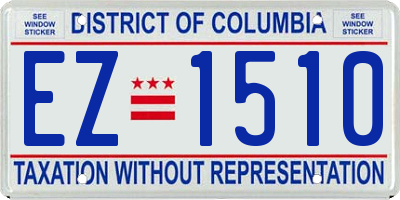 DC license plate EZ1510