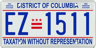 DC license plate EZ1511