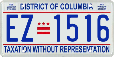 DC license plate EZ1516