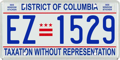 DC license plate EZ1529