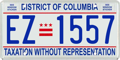 DC license plate EZ1557