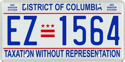 DC license plate EZ1564