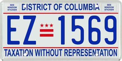 DC license plate EZ1569