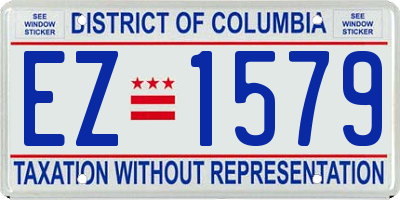 DC license plate EZ1579