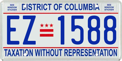 DC license plate EZ1588