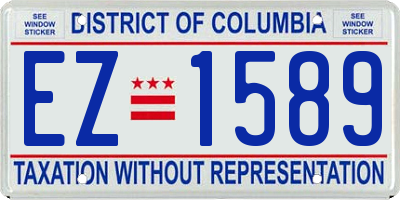 DC license plate EZ1589