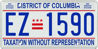 DC license plate EZ1590